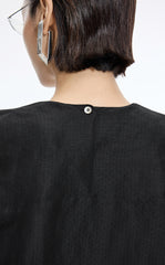 Top / JNBY Textured Polka Dot Cotton Sleeveless Top