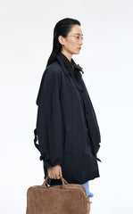 Trench Coat / JNBY Relaxed H-Shaped Raglan Sleeve Trench Coat