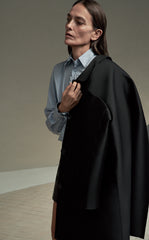 Trench Coat / JNBY Silk-Blend Loose Mid-Length Trench Coat