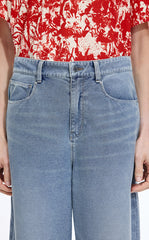 Trousers / JNBY Cool-Touch Wide Leg Knit Denim Pants