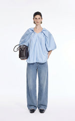 Trousers / JNBY Cool-Touch Wide Leg Knit Denim Pants