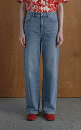 Trousers / JNBY Cool-Touch Wide Leg Knit Denim Pants