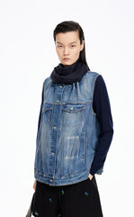 Vest / JNBY Drawstring Denim Mid-Length Vest