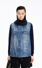 Vest / JNBY Drawstring Denim Mid-Length Vest