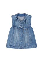 Vest / JNBY Drawstring Denim Mid-Length Vest