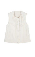 Vest / JNBY Drawstring Denim Mid-Length Vest