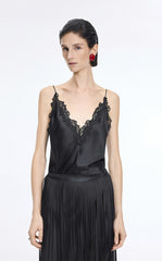 Vest / JNBY Lace Trim Acetate Blend Camisole Tank