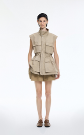 Vest / JNBY Long Cotton Utility Vest