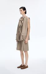 Vest / JNBY Sculptural Drawstring Neckline Vest