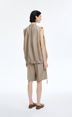Vest / JNBY Sculptural Drawstring Neckline Vest