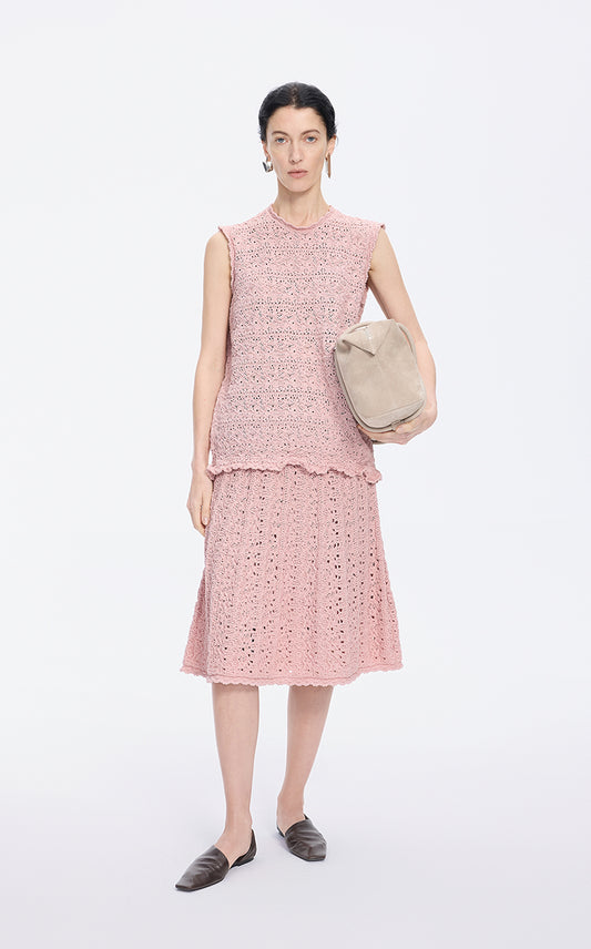 Vest / JNBY T-shaped Textured Stretch Knit Vest