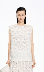 Vest / JNBY T-shaped Textured Stretch Knit Vest