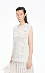 Vest / JNBY T-shaped Textured Stretch Knit Vest