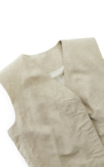 Vest / JNBY Textured Linen Blend Cropped Vest