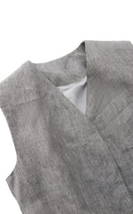 Vest / JNBY Textured Linen Blend Cropped Vest