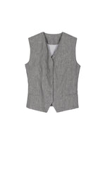 Vest / JNBY Textured Linen Blend Cropped Vest