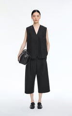 Vest / JNBY V-Neck Jacquard Mid-Length Vest