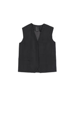 Vest / JNBY V-Neck Jacquard Mid-Length Vest