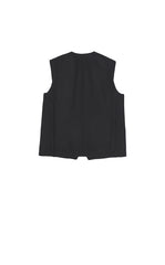 Vest / JNBY V-Neck Jacquard Mid-Length Vest