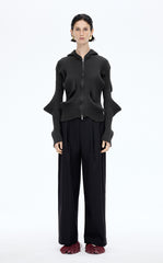 Sweater / JNBY Textured Stretch Longline Hooded Cardigan