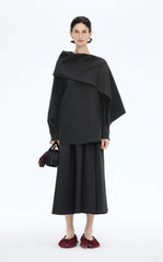 Coat / JNBY Relaxed Wool Silk Blend Jacket