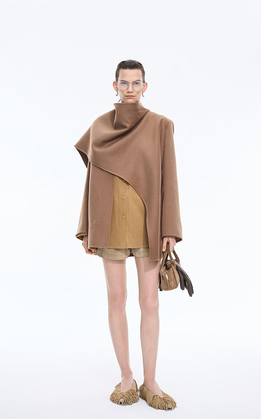 Coat / JNBY Loose Cashmere Wool Wrap Coat