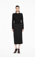 Sweater / JNBY Fitted Wool-Blend Knit Cardigan