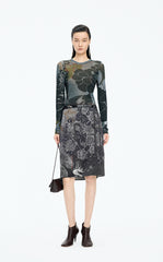 T-Shirt / JNBY Printed Slim Fit Long-Sleeve Tee