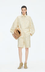 Shirt / JNBY Oversized Textured Jacquard Weave Shirt