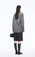 Shirt / JNBY Oversized Stripe-Layered Cotton Shirt