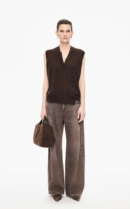 Sweater / JNBY Loose Wool Metallic Vest