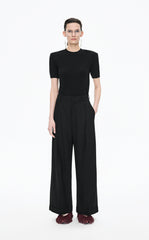 Sweater / JNBY Wool Stretch Short Sleeve Pullover