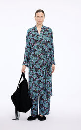 Coat / JNBY Floral Print Longline Trench Coat