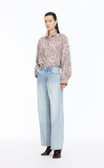 Pants / JNBY Slimming straight cut Hem Jeans