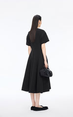 Dress / JNBY Lantern Hem Short Sleeve Midi Dress