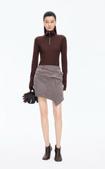 T-Shirt / JNBY Slim Fit Merino Wool Zip Neck Tee