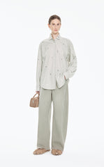 Shirt / JNBY Oversized Beaded Cotton Poplin Shirt