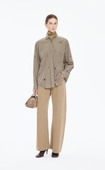 Shirt / JNBY Oversized Beaded Cotton Poplin Shirt