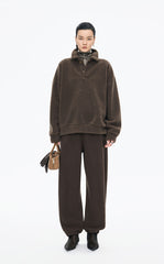 Sweatshirt / JNBY Oversized Fleece Texture Pullover