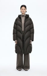 Down Coat / JNBY Oversized Long Hooded Down Coat