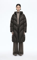 Down Coat / JNBY Oversized Long Hooded Down Coat