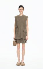 Vest / JNBY Double-Faced Collarless Wool Vest