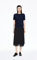 Sweater / JNBY Pure O-Shaped Cashmere Short-Sleeve Sweater