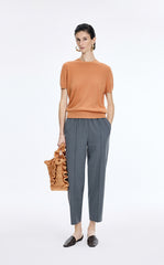 Sweater / JNBY Pure O-Shaped Cashmere Short-Sleeve Sweater