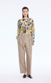 Sweater / JNBY T-Shape Floral Print Mohair Blend Pullover