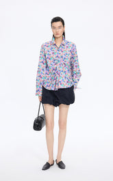 Shirt / JNBY Watercolor Tulip Oversized Cotton Shirt