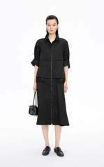 Dress / JNBY Cotton Blend A-Line Sleeveless Dress