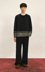 T-Shirt / CROQUIS Needle-Spliced Brushed Cotton Blend T-Shirt