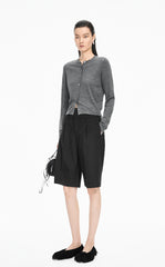 Sweater / JNBY Fitted Wool-Blend Knit Cardigan