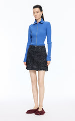 Sweater / JNBY Fitted Wool Blend Cropped Cardigan